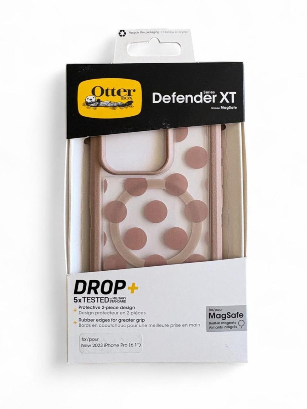 OtterBox Defender XT MagSafe Case – Pink Polka Dot iPhone Pro ‘(6.1”) NWT